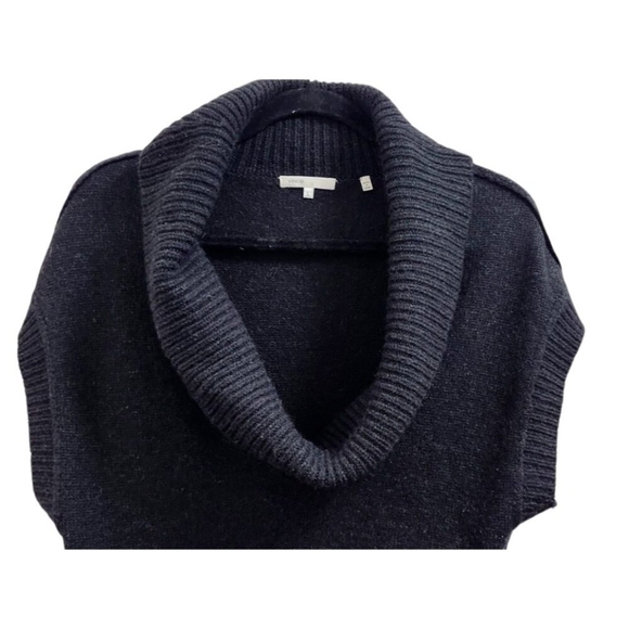 VINCE Alpaca Women Wool Cashmere Blend Cowl Neck Short Sleeve Sweater Gray L - Picture 4 of 16